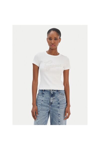 Guess Tricou de damă W6RI22KA0H1 Alb