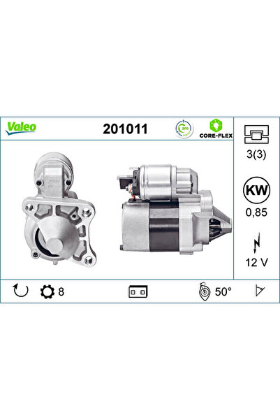 VALEO Electromotor (12V 0.85kW Recondiționat Profesional) Renault Clio II Dus...