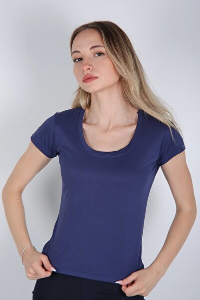 Veni Life Women's Square Neck Short Sleeve Stretch Cotton T-Shirt |   Body