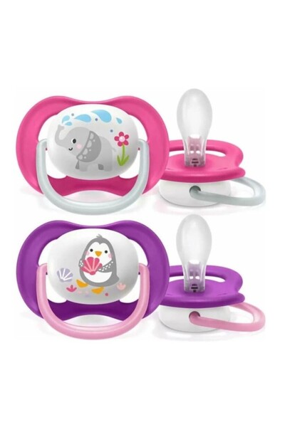 Philips Avent Ultra Air Πιπίλα Σιλικόνης 6-18 μηνών Σχέδια Ζώων 2 τεμάχια Για...