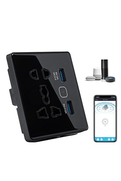 Lorraya Smart Home Wall Power Socket Universal Dual USB Charger Socket with P...
