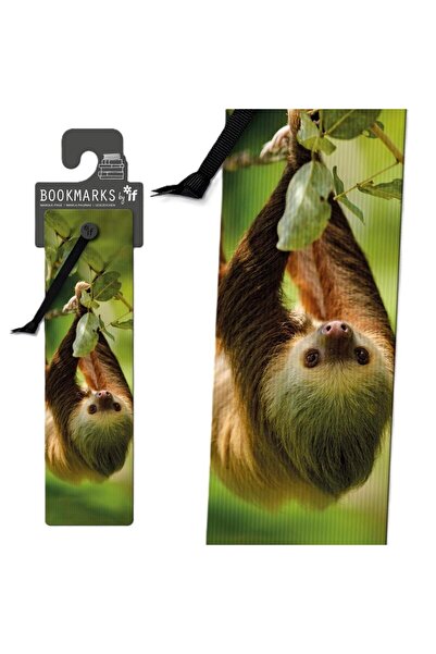 İF Semn de carte / Marcator pagina 3D Sloth, de calitate inalta, cu panglica,...