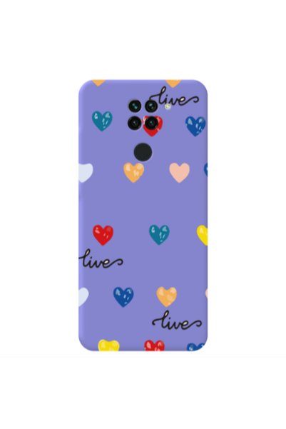 Other Xiaomi Redmi Note 9 Heart Lives Purple Colored Silicone TPU Θήκη