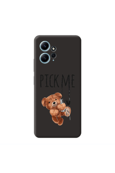 Other Xiaomi Redmi Note 12 4G Pick me Black Colored Silicone TPU Θήκη