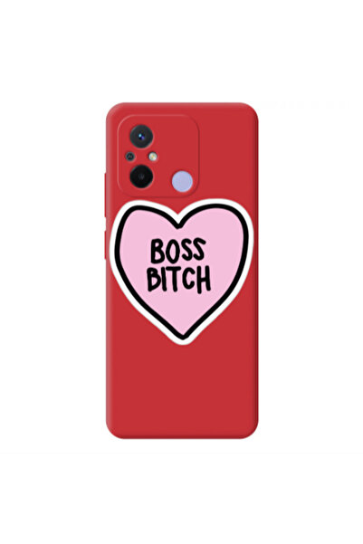 Other Xiaomi Redmi 12C Boss Bitch Red Colored Silicone TPU Θήκη
