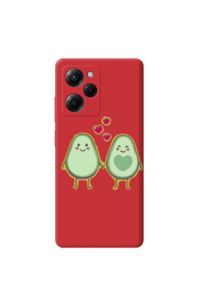 Other Xiaomi Poco X5 Pro Avocados Red Colored Silicone TPU Θήκη