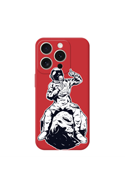 Other Apple iPhone 15 Pro Max ice cream in space Red Colored Silicone TPU Θήκη