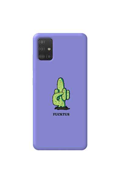 Other Samsung A71 Green Cactus Purple Colored Silicone TPU Θήκη