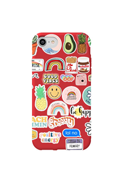 Other Apple iPhone SE 2020 Good vibes Red Colored Silicone TPU Θήκη