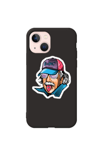 Other Apple iPhone 13 Einstein Black Colored Silicone TPU Θήκη