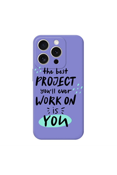 Other Apple iPhone 15 Pro The Best Project Purple Colored Silicone TPU Θήκη