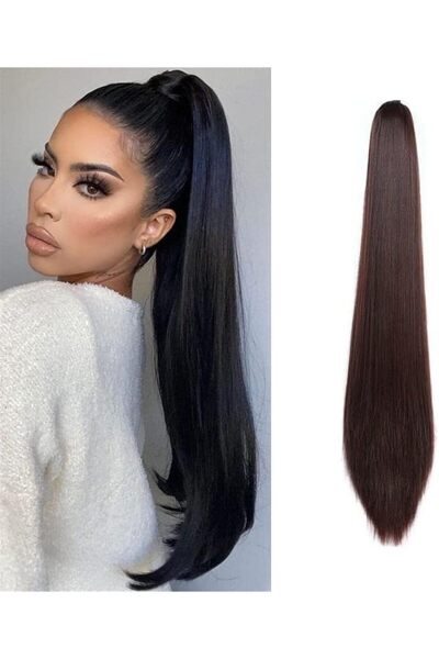 Estelle Synthetic Long Straight Claw Ponytail Wigs Clip In AH Tail Hair Ponytail
