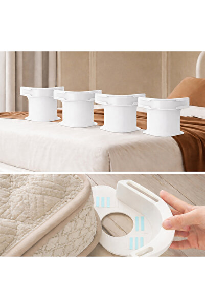 SUNUP Sn-29126 Practical 4-Piece Duvet Cover Sheet Holder Stabilizer Sheet Or...