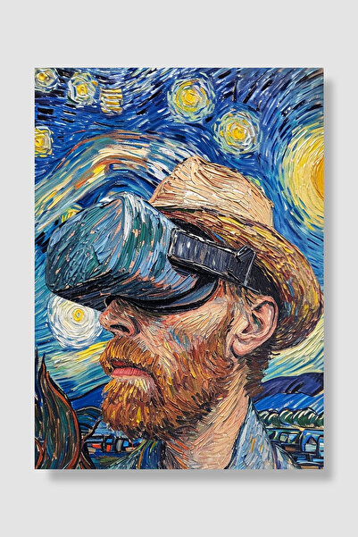 Luna Marissa Van Gogh poster VR slikar sa glavom Zvezdana noć Krupni plan ume...