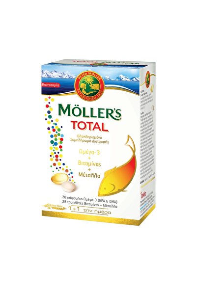 Möller's Moller's Total | Ολοκληρωμένο Συμπλήρωμα Διατροφής | 28caps + 28tabs