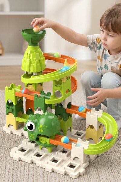 Generic 60pcs Abs Modular Ball Track Building Blocks Set Creative Stem Learni...