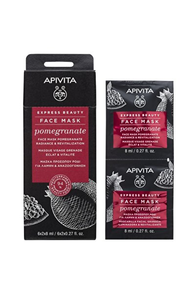 Apivita | Express Beauty | Μάσκα Προσώπου με Ρόδι για Λάμψη &amp; Αναζωογόνησ...