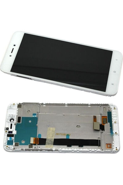 OEM Οθόνη LCD με μηχανισμό αφής και πλαίσιο για Redmi Note 5a Στάνταρ Λευκό