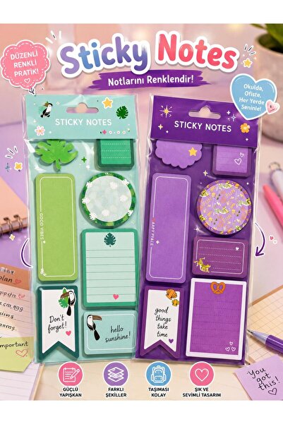 ÖZ KIRTASİYE Stıcky Notes 7 Parça Kalın Kağıt Postit (1paket)