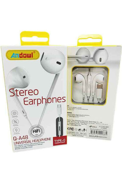 Andowl Ενδοωτικά ακουστικά handsfree με υποδοχή USB-C