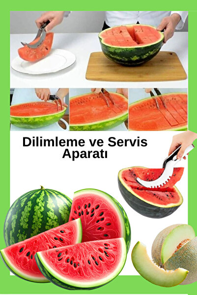 Shopura 1 Adet Pratik Karpuz Kavun Dilimleme Ve Servis Aparatı Servis Bıçağı