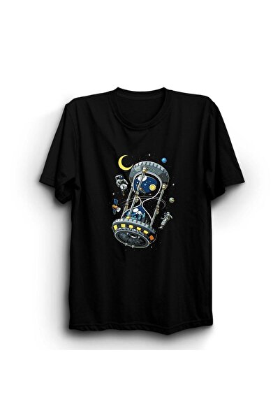 ZOKAWEAR Αστροναύτης και κλεψύδρα, αστροναύτης και ρολόι, διαστημικό μπλουζάκι