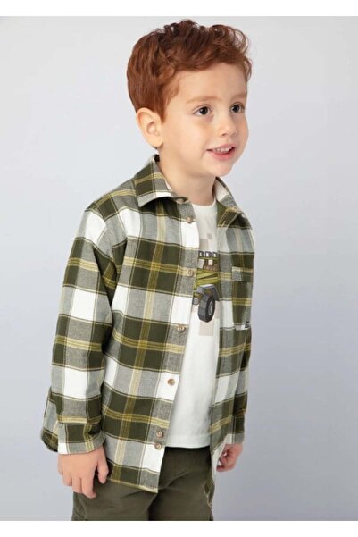 MAYORAL Boy's Plaid Shirt Jacket 2-10 Years Green