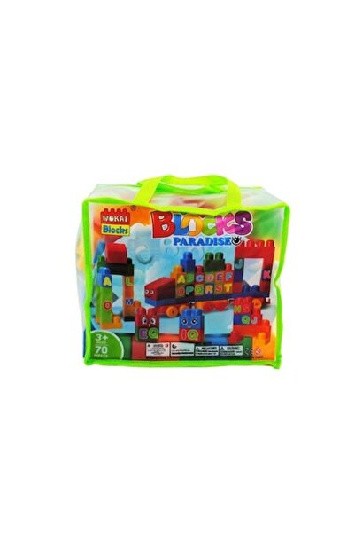 OEM Set de cuburi de construcție, 70 piese, Multicolor
