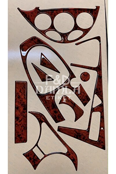 FD Damla Etiket Ford Focus 1 Dashboard Console Trim Front Chest Mahogany Fini...