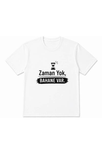EYMORA No Excuses, Only Excuses Printed Unisex White T-Shirt – Motivational S...