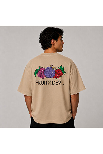 Nulivez One Piece Devil Fruit Printed Oversize Unisex T-Shirt - Anime Streetw...