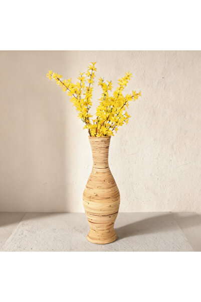 Doğal Rattan El İşçiliği Dekoratif Vazo (70 cm)
