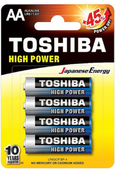Toshiba Αλκαλικές Μπαταρίες AA 1.5V 4 τεμάχια Κωδικός: TO-LR6B4