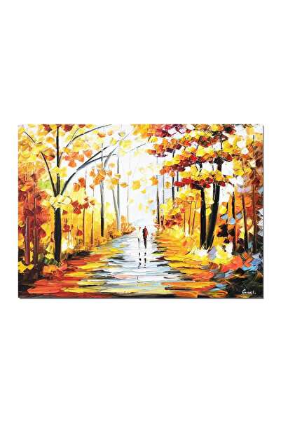artnova Ръчно рисувана пейзажна картина, Хармония за двама, 70x50см маслена н...