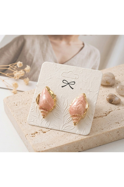 Lotus luxury Deniz Kabuğu Tasarımlı 2'li Mini Gold Metal Mandal Toka