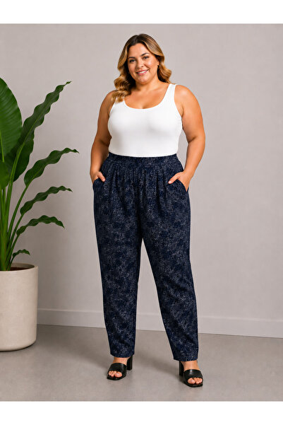 Trendline Women's Plus Size Stretchy Fabric Viscose Elastic Waist Pocket Deta...