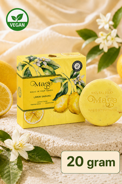 Mage Doğal Limon Sabunu 20 gram 1 adet kutulu sabun