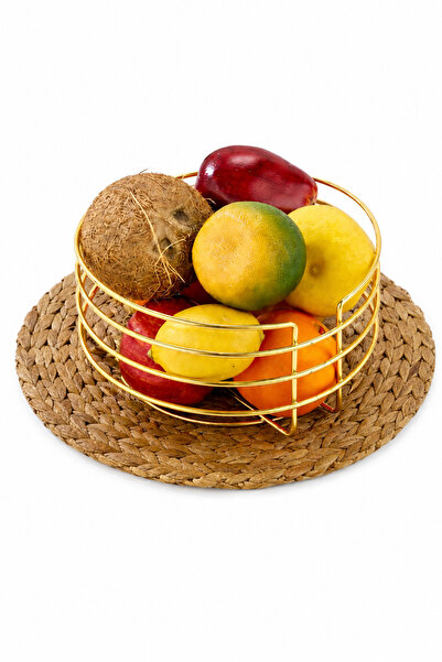 Kitchen Line Metal Fruit and Bread Basket – Modern Decorative Fruit and Prese...