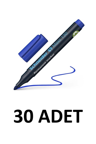 Schneider Pen 30 Pieces Schneider Maxx 130 Round Tip 1-3 mm Permanent Marker ...