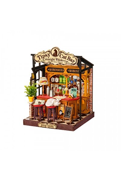 Rolife 3D Puzzle, Tipsy Cat Bar Mini House, RoLife, 136 pieces