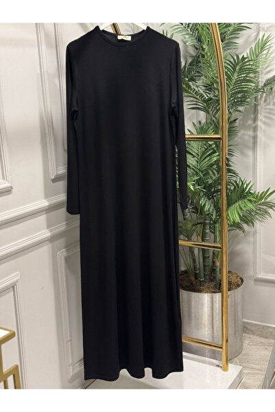 EFRAZE 4422 black long sleeve combed cotton underwear dress