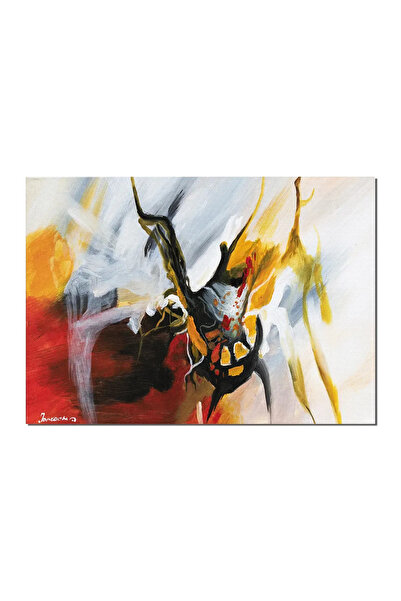 artnova Ръчно рисувана абстрактна картина, Абстрактна фантазия, 70x50см масле...