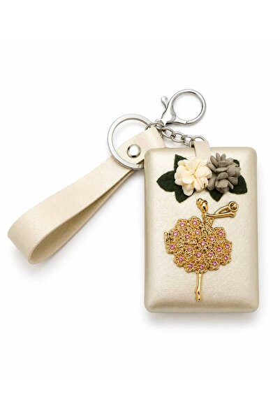 Mervişim Aksesuar Ballerina Detailed Stone-Embellished Stylish Leather Covere...