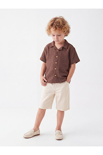 Noone Boys' Summer Short Sleeve Shirt and Shorts 2-Piece Set