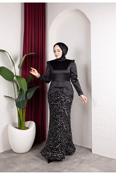Elif Artar Prenses elbise siyah