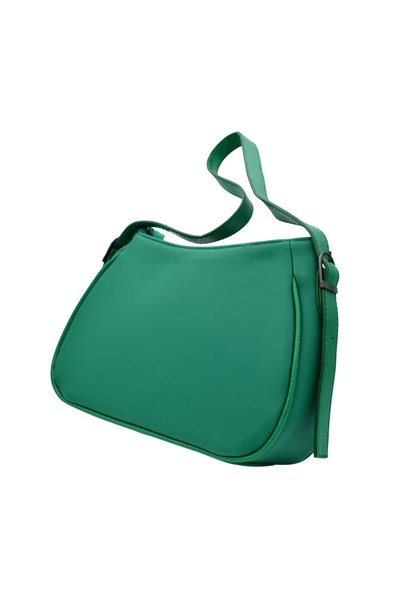 Smooth Bags Emerald Green Women's Shoulder Bag with Metal Ring Detail Casual Bag