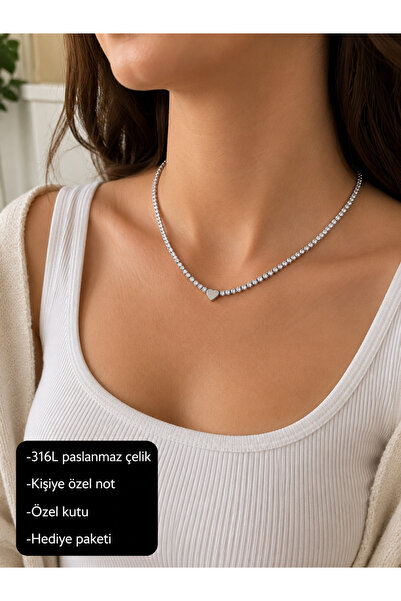 HER ŞEY NOTA www.herseynota.com Elarique Heart Detailed 316L Stainless Steel ...