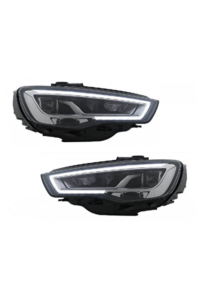 Carner Σετ Εμπρόσθιων Προβολέων για Audi A3 8V 12-16 DRL Full LED & Φλας LED ...