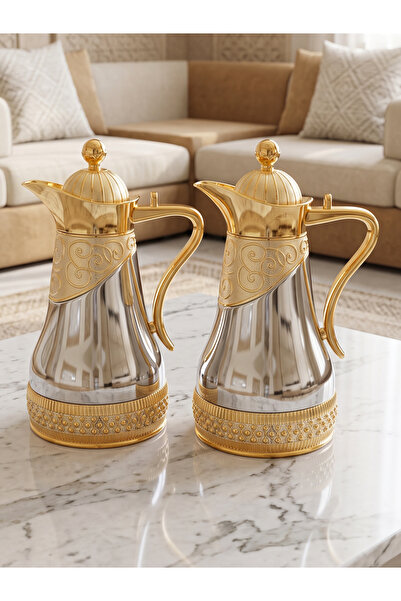 KOZE Trams Tea and Coffee Set 2 Pieces-0.8L and 0.6L