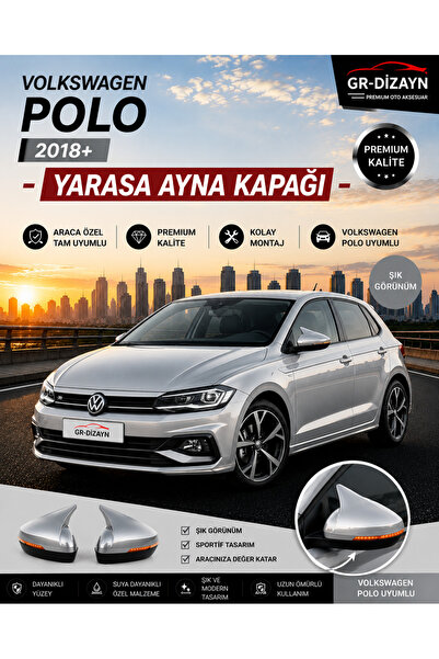 GR-Dizayn VOLKSWAGEN POLO 2018+ ARACA ÖZEL BOYALI YARASA AYNA KAPAĞI A+ (İPEK...